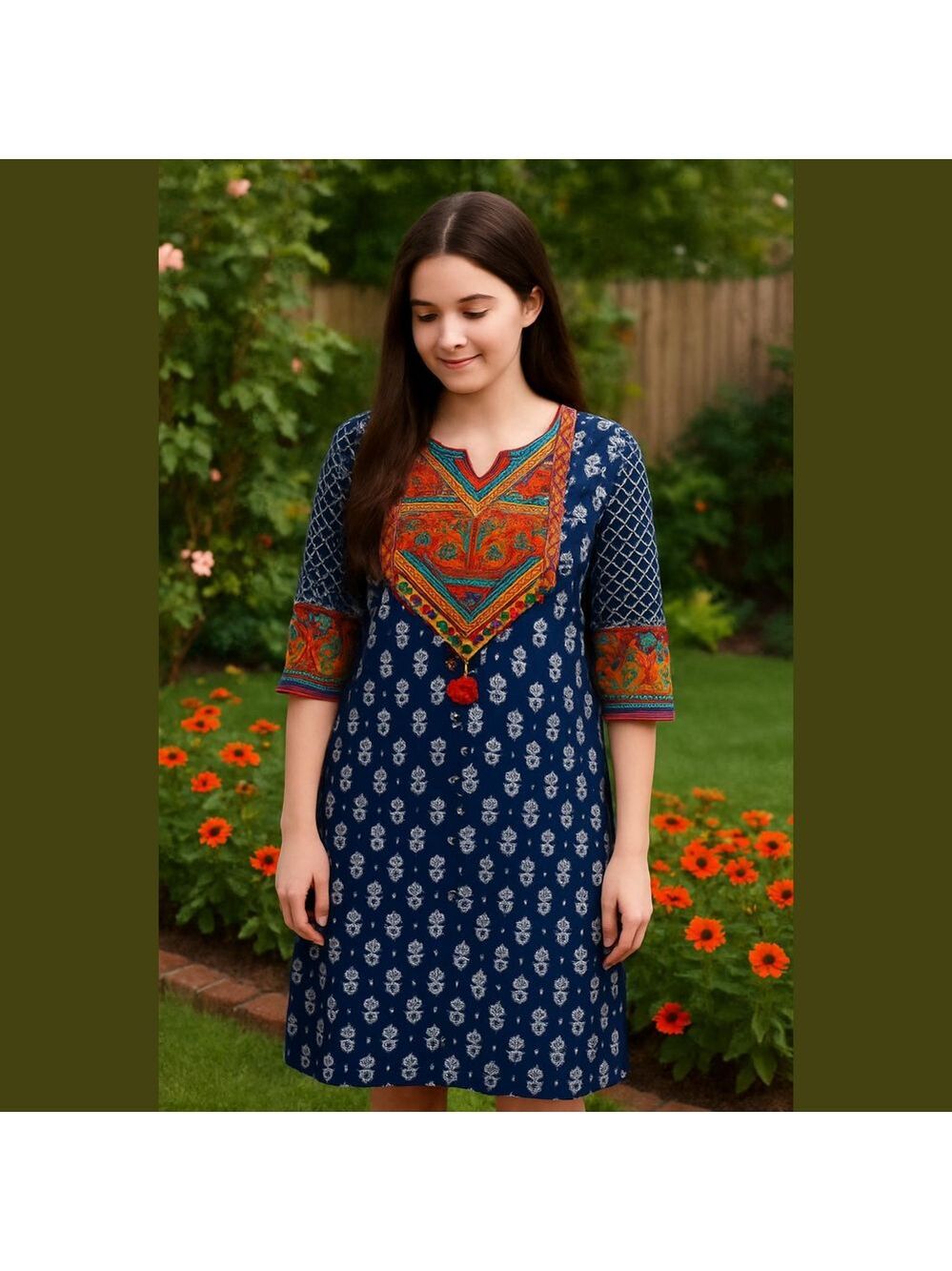 Akkriti SRISHTI Indian Long Tunic Top or Dress shirt dress